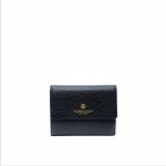 SPALDING & BROS. Small Continental portafoglio donna Tiffany in pelle di vitello nera